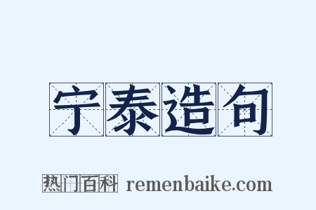 宁泰造句是什么意思的图片